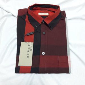 Burberry Shirts - BURBERRY BRIT MEN OXBLOOD CASUAL SHIRT Burberry Shirts - BURBERRY BRIT MEN OXBLOOD CASUAL SHIRT